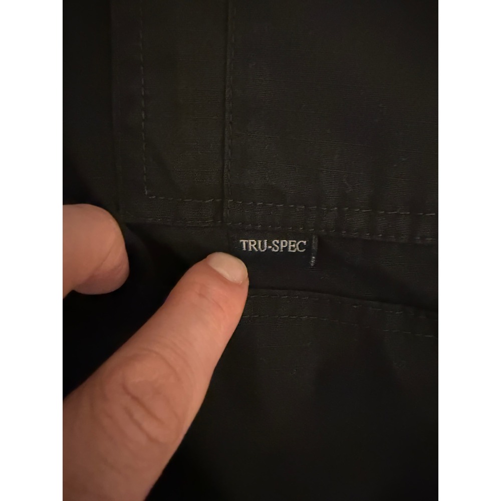 Tru-Spec Mens Tactical Cargo Pants Black 34x32 Ripstop Work Duty Trousers - Picture 4 of 7